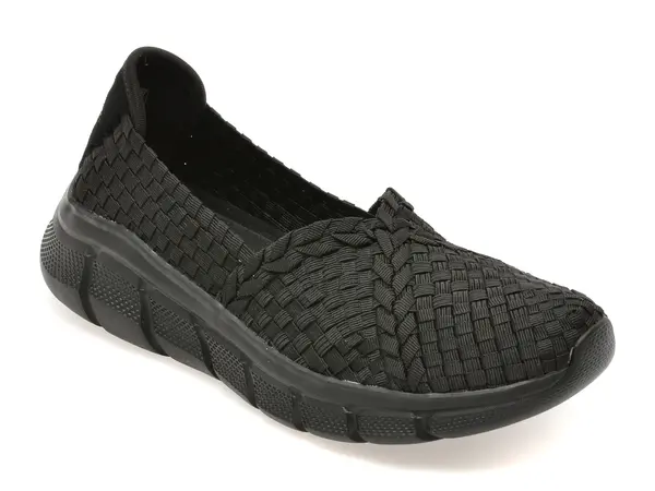 Pantofi sport SKECHERS negri, BOBS B FLEX, din material textil
