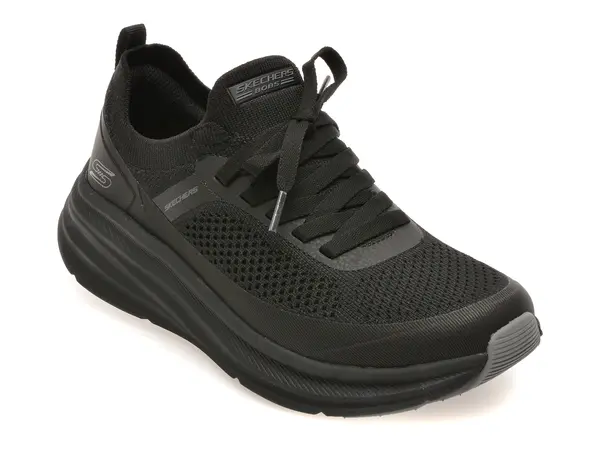 Pantofi sport SKECHERS negri, BOBS SKILLZ, din material textil