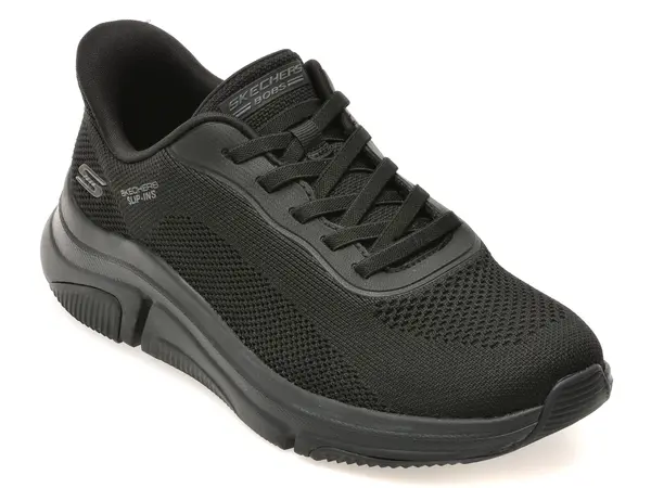 Pantofi sport SKECHERS negri, BOBS SPARROW FLEX, din material textil
