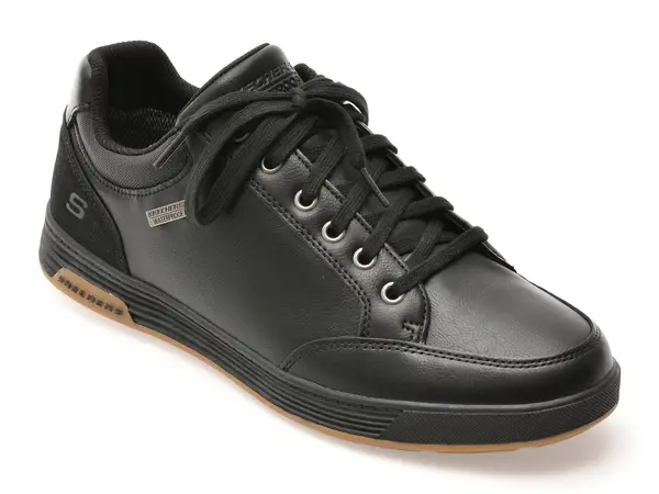 Pantofi sport SKECHERS negri, CAVELL, din piele ecologica