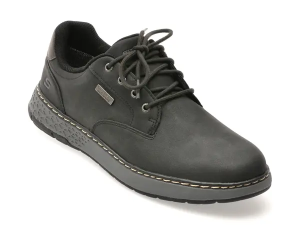 Pantofi sport SKECHERS negri, GARLAN, din piele ecologica