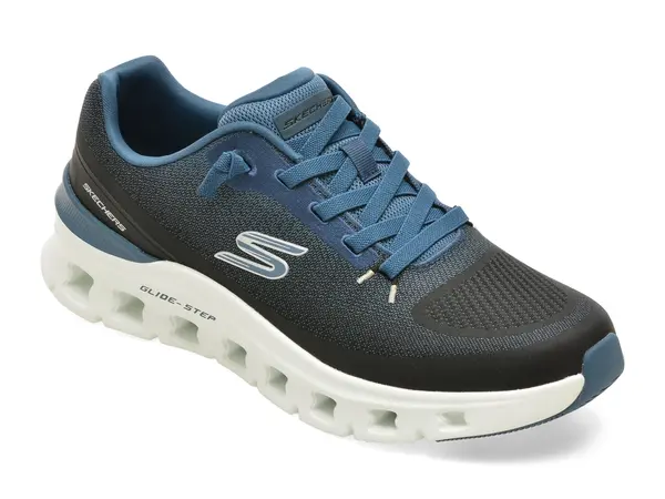 Pantofi sport SKECHERS negri, GLIDE-STEP PRO, din material textil