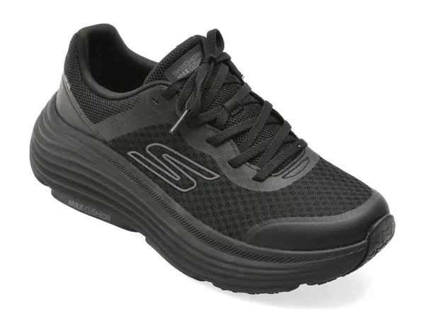 Pantofi sport SKECHERS negri, MAX CUSHIONING ENDEAVOUR, din material textil