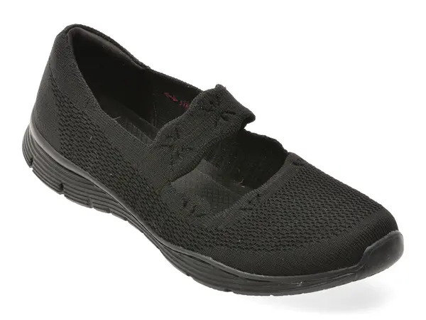 Pantofi sport SKECHERS negri, SEAGER, din material textil