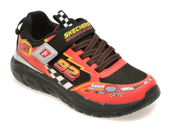 Pantofi sport SKECHERS rosii, SKECH TRACKS, din material testil