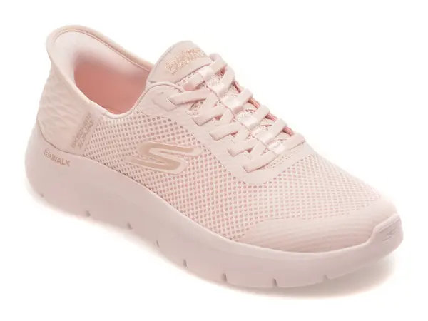 Pantofi sport SKECHERS roz, GO WALK FLEX, din material textil