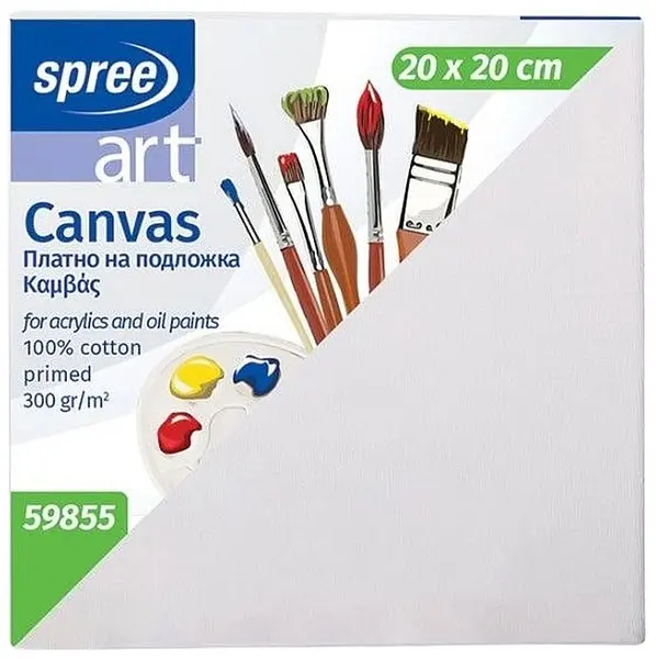 Pânză de pictură pe cadru Spree Art - 20 х 20 cm, 100% bumbac