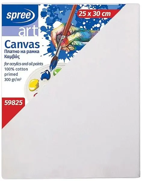 Pânză de pictură pe ramă Spree Art - 25 х 30 cm, 100% bumbac