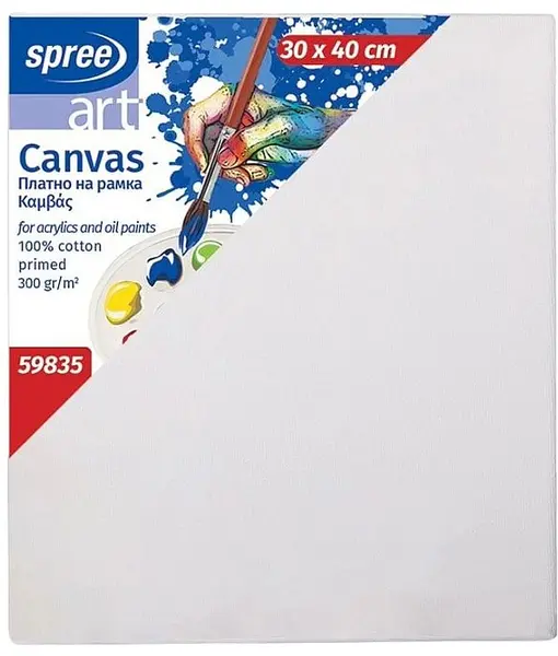 Pânză de pictură pe ramă Spree Art - 30 х 40 cm, 100% bumbac