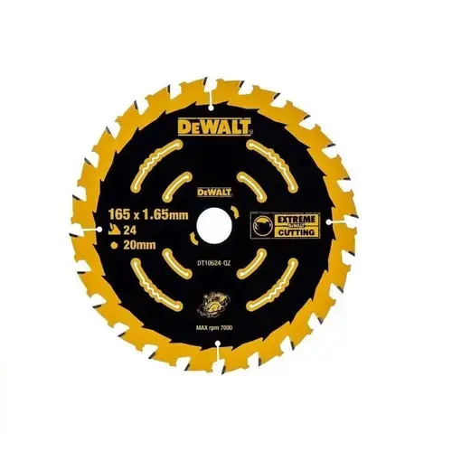 Panza, Dewalt, de fierastrau circular, EXTREME 165x20, Z 24 DT10624-QZ