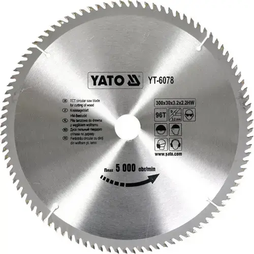 Panza fierastrau circular Yato YT-6078, pentru lemn, 300X96X30 mm
