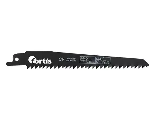 Panza fierastrau sabie Fortis 4317784772785, pentru lemn, 150/130 x 4.2, 5 bucati (Negru)