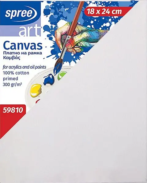 Pânză pentru pictură Spree Art - 18 x 24 cm, bumbac