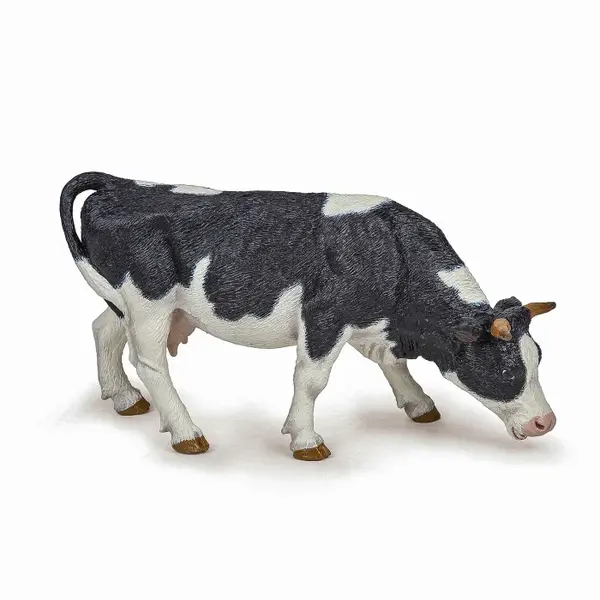 Papo - Figurina Vaca Alb cu Negru