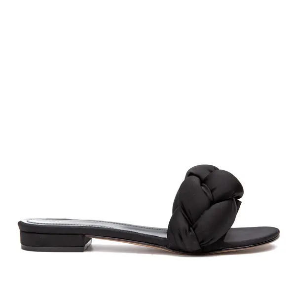 Papuci Adele Satin, Negri - 37 / 1 cm