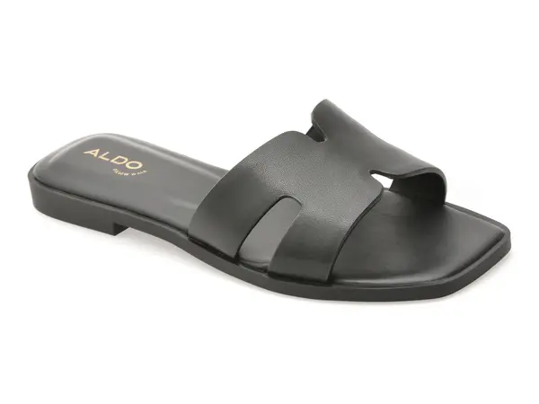 Papuci ALDO negri, ITSANDAL 001, din piele naturala
