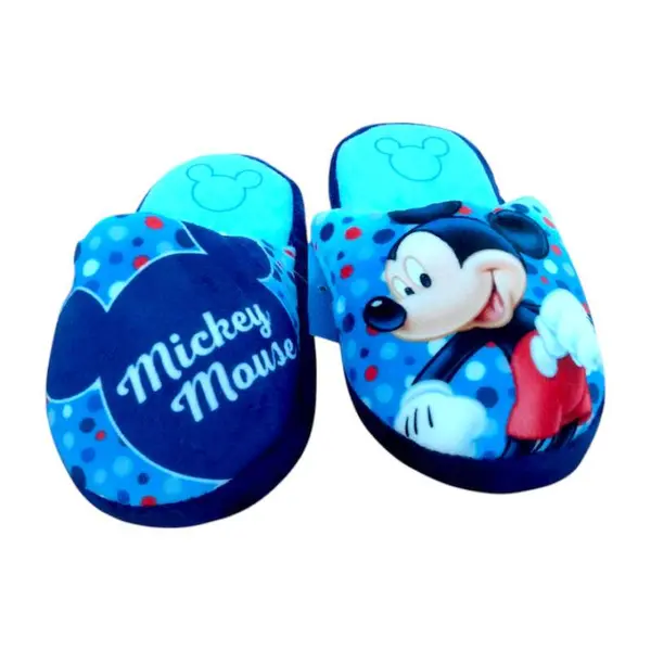 Papuci baieti, plusati, multicolor, talpa antiderapanta, Mickey Mouse Engros