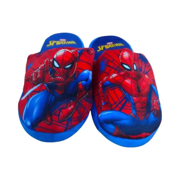 Papuci baieti, plusati, multicolor, talpa antiderapanta, Spiderman, Marvel Engros