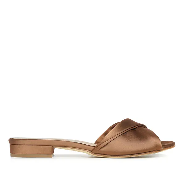 Papuci Cleo Satin, Mocha Mousse - 40 / 9.5cm