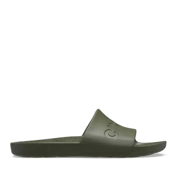 Papuci de plajă bărbați CROCS Crocs Slide Army Green 3899BSL210088KA