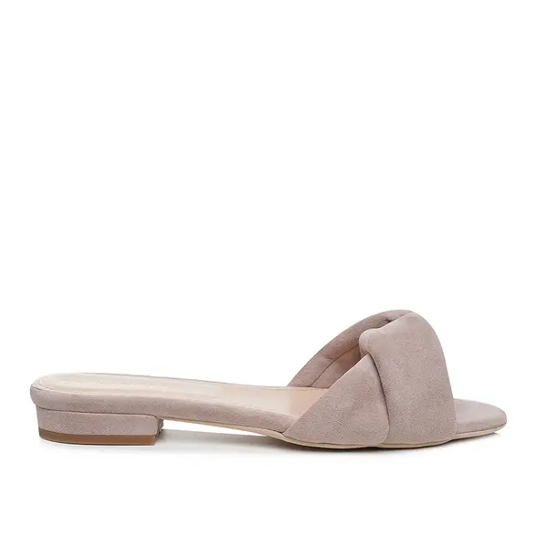 Papuci Emily Piele Intoarsa, Nude - 40 / 1 cm