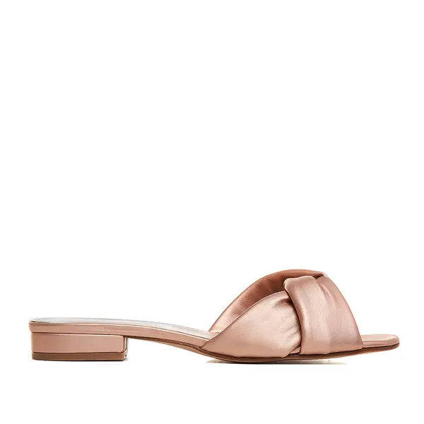 Papuci Emily Piele Naturala, Auriu-Rose - 37 / 8cm