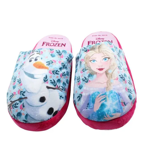 Papuci fetite, plusati, multicolor, talpa antiderapanta, Frozen Engros