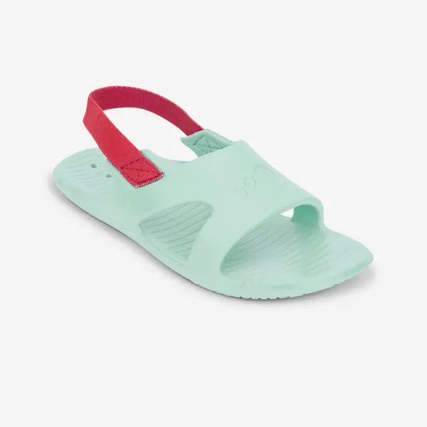 Papuci înot Piscină SLAP 100 BASIC Verde mentă-Roz Copii