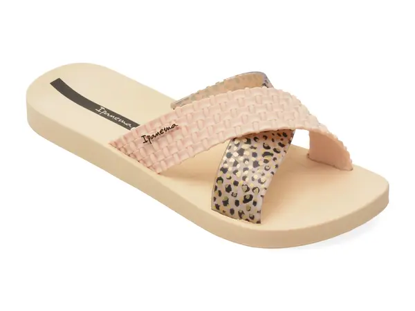 Papuci IPANEMA bej, SENSE SLIDE , din pvc