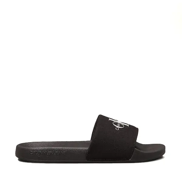 Papuci pentru plajă femei CK Jeans negri cu logo 2379DSL1835N