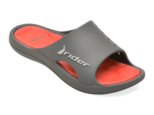 Papuci RIDER gri, BAY XIV AD, din pvc
