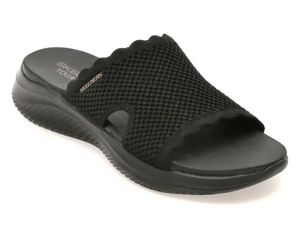 Papuci SKECHERS negri, ULTRA FLEX 3.0, din material textil