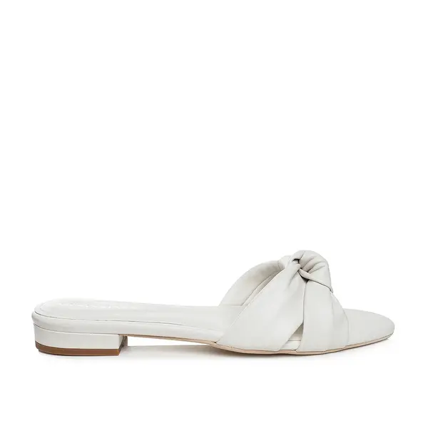 Papuci Sofia Piele Naturala, Off-White - 40 / 1 cm