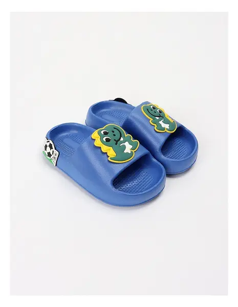 Papuci spuma Dino Boy, cu albastru