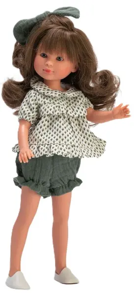 Păpuşă Asi Dolls - Celia, în pantaloni scurți verzi și o bluză, 30 cm