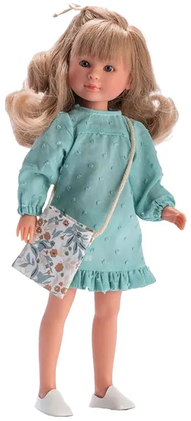 Păpuşă Asi Dolls - Celia, într-o rochie albastru-verde, 30 cm