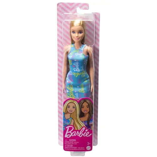 Papusa Barbie cu rochita albastra