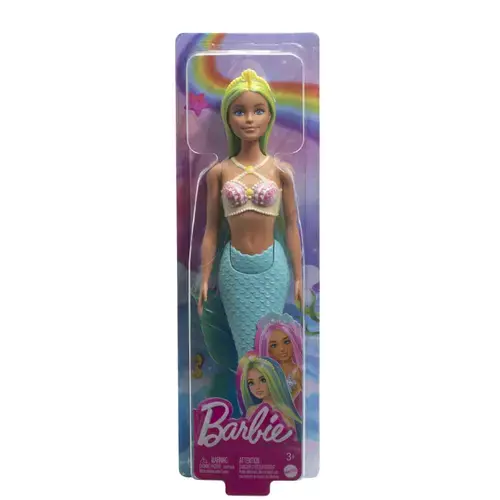 Papusa Barbie Dreamtopia - Sirena cu corset galben si coada albastra