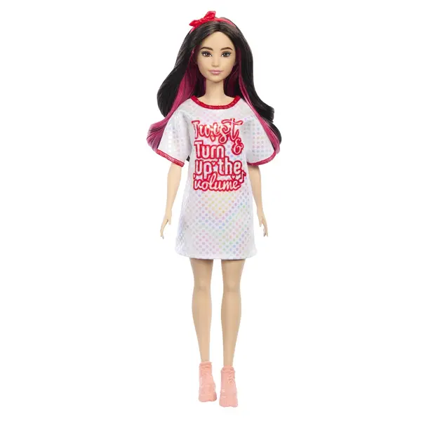 Papusa - Barbie Fashionistas - Bruneta cu rochita sport | Mattel