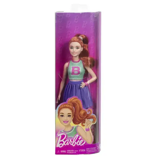 Papusa Barbie Fashionistas majoreta roscata