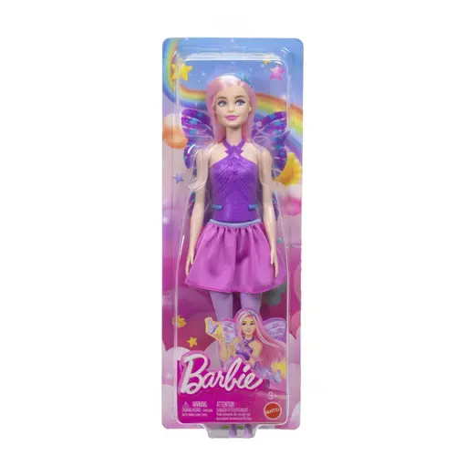 Papusa Barbie Zana cu par roz si tinuta in 2 culori