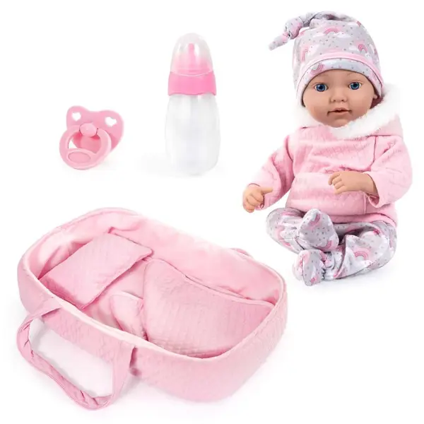 Papusa Bayer Baby Reborn cu landou 38 cm