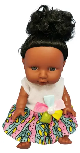 Păpușă bebeluș Raya Toys - Happy Baby Every Day, Păr lung/Rochie