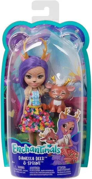 Păpușă cu un animal Enchantimals - Danessa Deer & Sprint