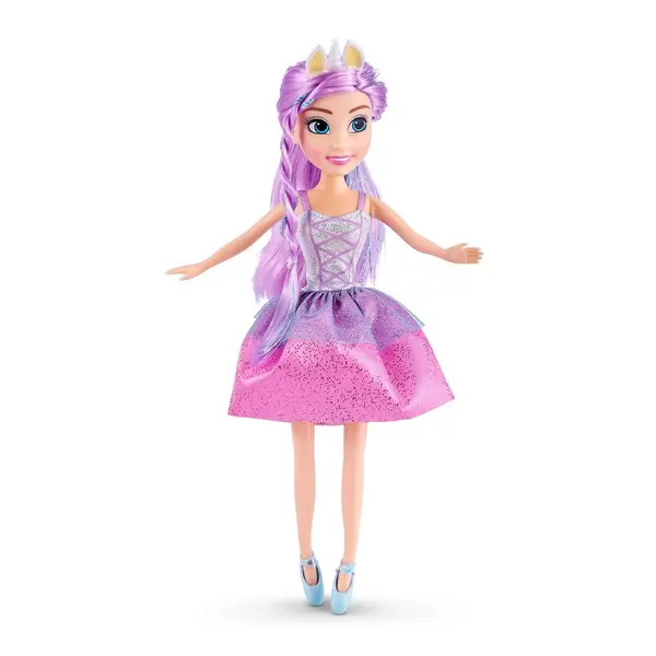 Papusa in cornet Sparkle Girlz Unicorn and Rainbow