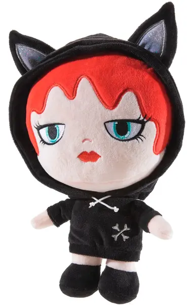 Păpușă moale Heunec - Poupetta Gothic Redhead, 27 cm