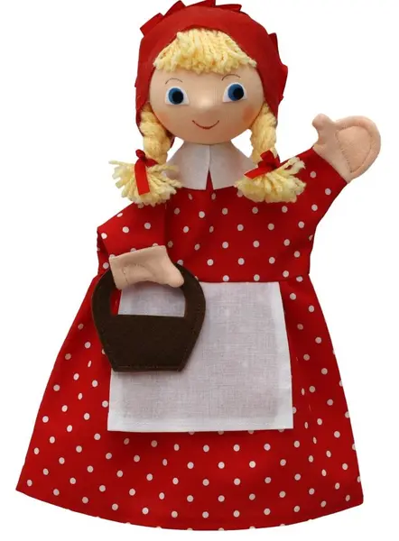 Papusa pentru teatru Moravska ustredna Brno -Scufița roșie, 30 cm