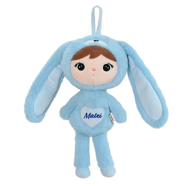 Papusa personalizata Iepuras Pufos Albastru (mini)