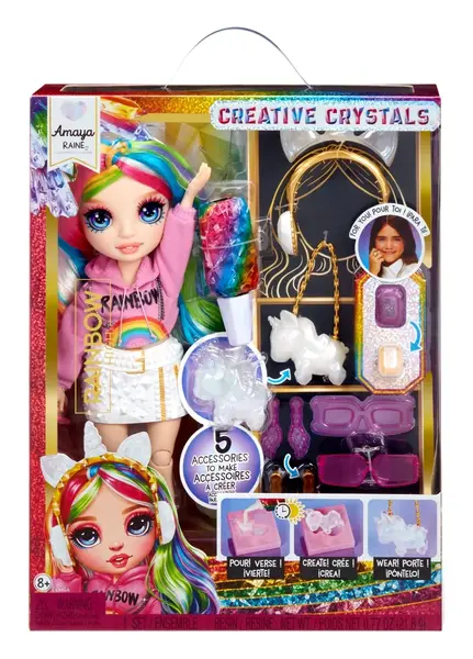Papusa Rainbow High, Creative Crystals, Amaya Raine, 121411EUC