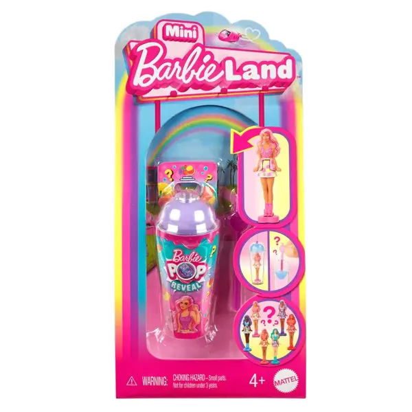 Papusa surpriza Barbie, Color Pop Reveal, Mini Barbieland, HYM26